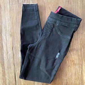 Spanx lightly distressed skinny jeans